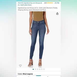 Signature by Levi Strauss & Co. Gold Label Totally Shaping Skinny Jeans curvy